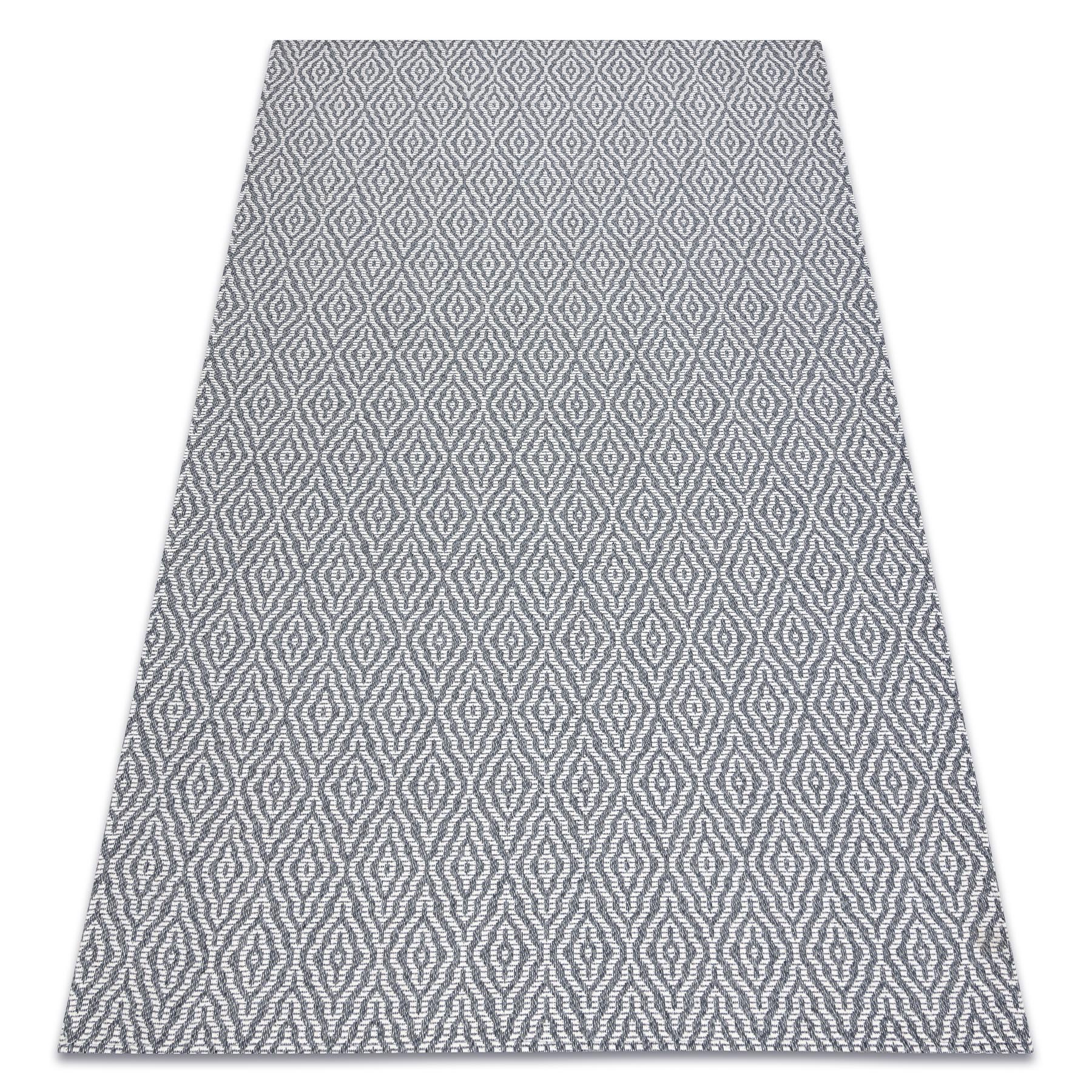 Dywan CASA Ekologiczny, EKO SIZAL Boho Romby 22084 antracyt / krem, z bawełny recyklingowanej 133x190 cm