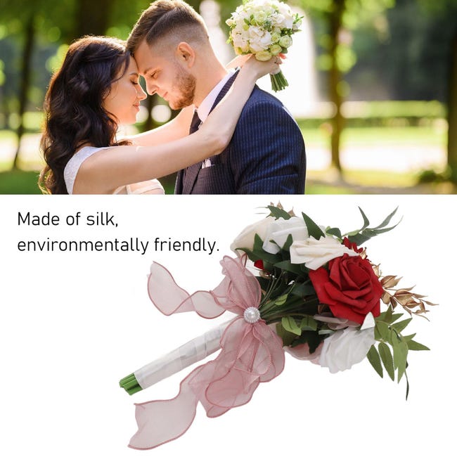 Matrimonio Romantico Bouquet Sposa Sposa Bouquet Damigella d'onore Bouquet Fiore artificiale Festa di San Valentino Banchetto Chiesa | IT Matrimonio Romantico Bouquet Sposa Sposa Bouquet Damigella d'onore Bouquet Fiore artificiale Festa di San Valentino Banchetto Chiesa | IT