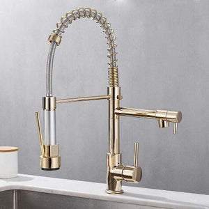 Robinet Cuisine Mural Eau Froide Pivotant Monotrou Cuisine Évier Robinet-Orange