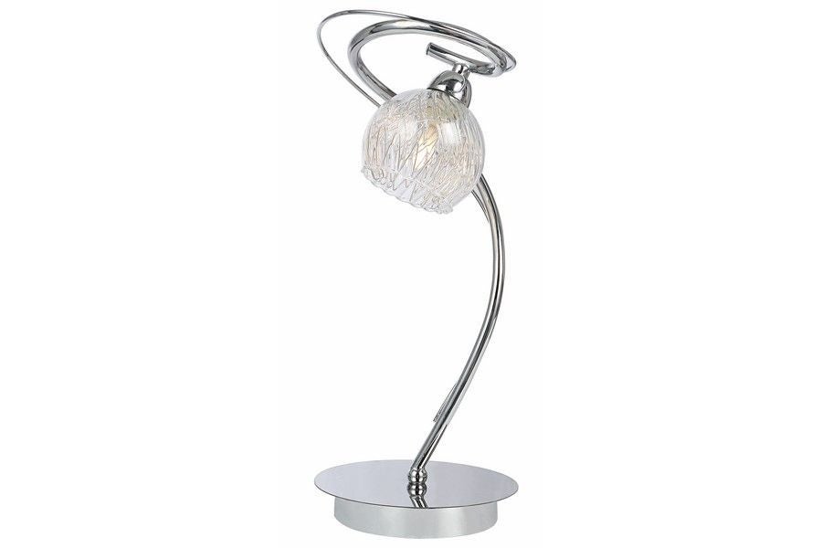 Lampa stołowa dekoracyjna chromowana szklany klosz Ariana 1xG9 33W REA527901-06 Reality