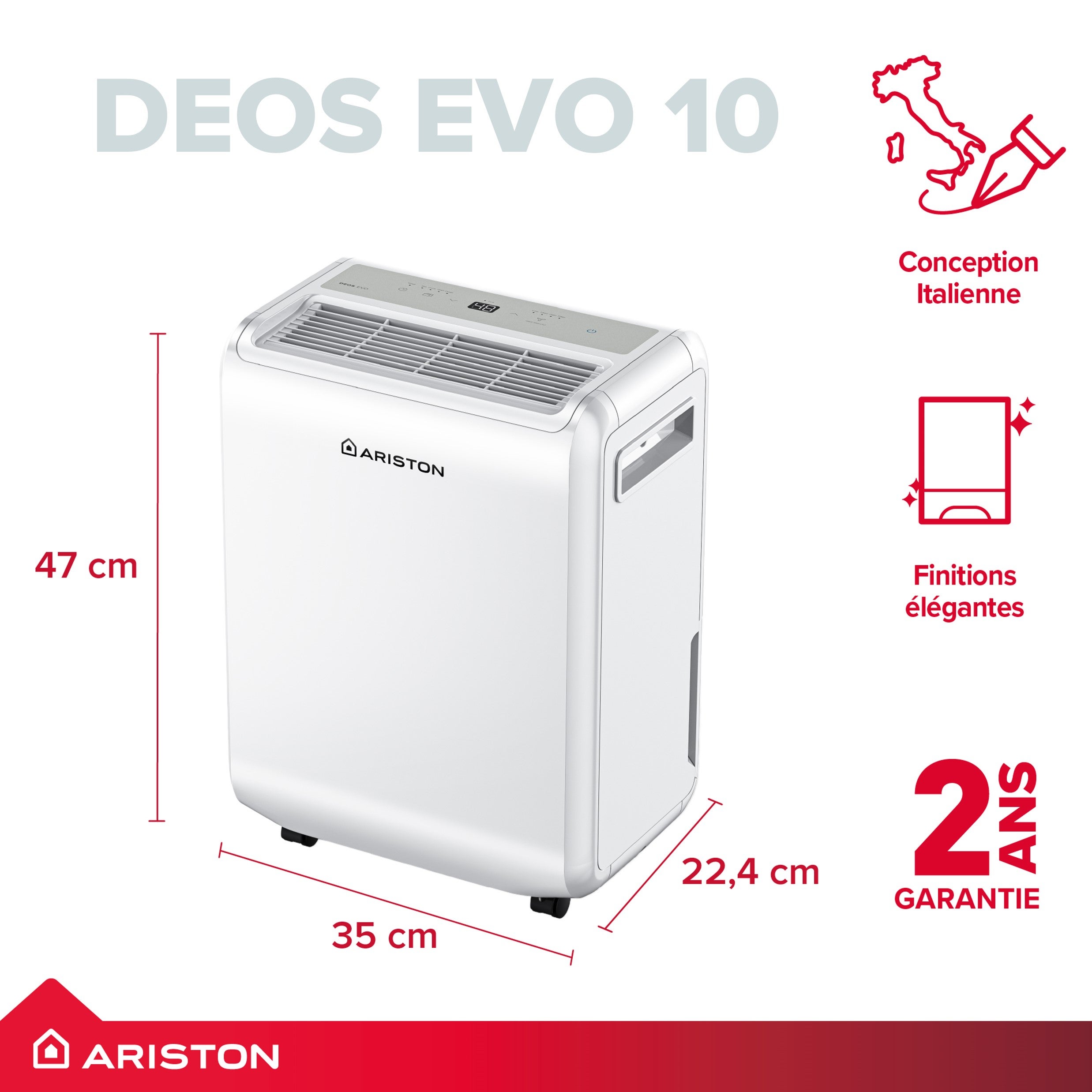 Ariston DEOS EVO 10 1,85 L 43 dB 210 W Blanc - 6