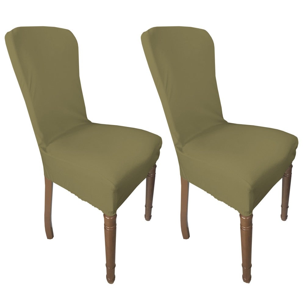 Lot de 2 housses de chaise avec volant, tissu à bulles, différentes couleurs (gris clair