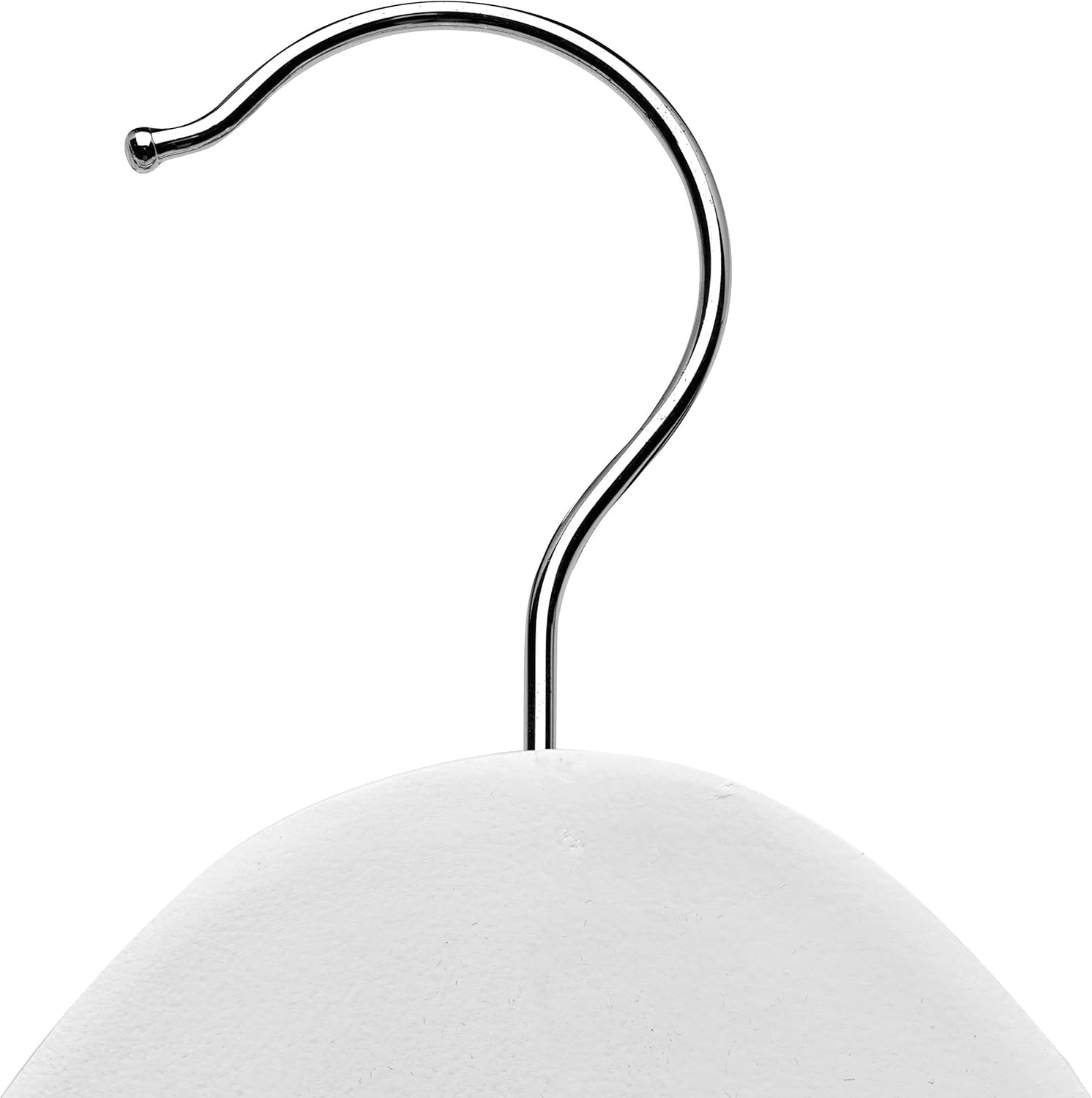 MAISON CONFORT | Cintre en bois avec pinces métalliques | Couleur blanche | Crochet pivotant en acier inoxydable | Paquet de 6 unités de 45 cm - 5