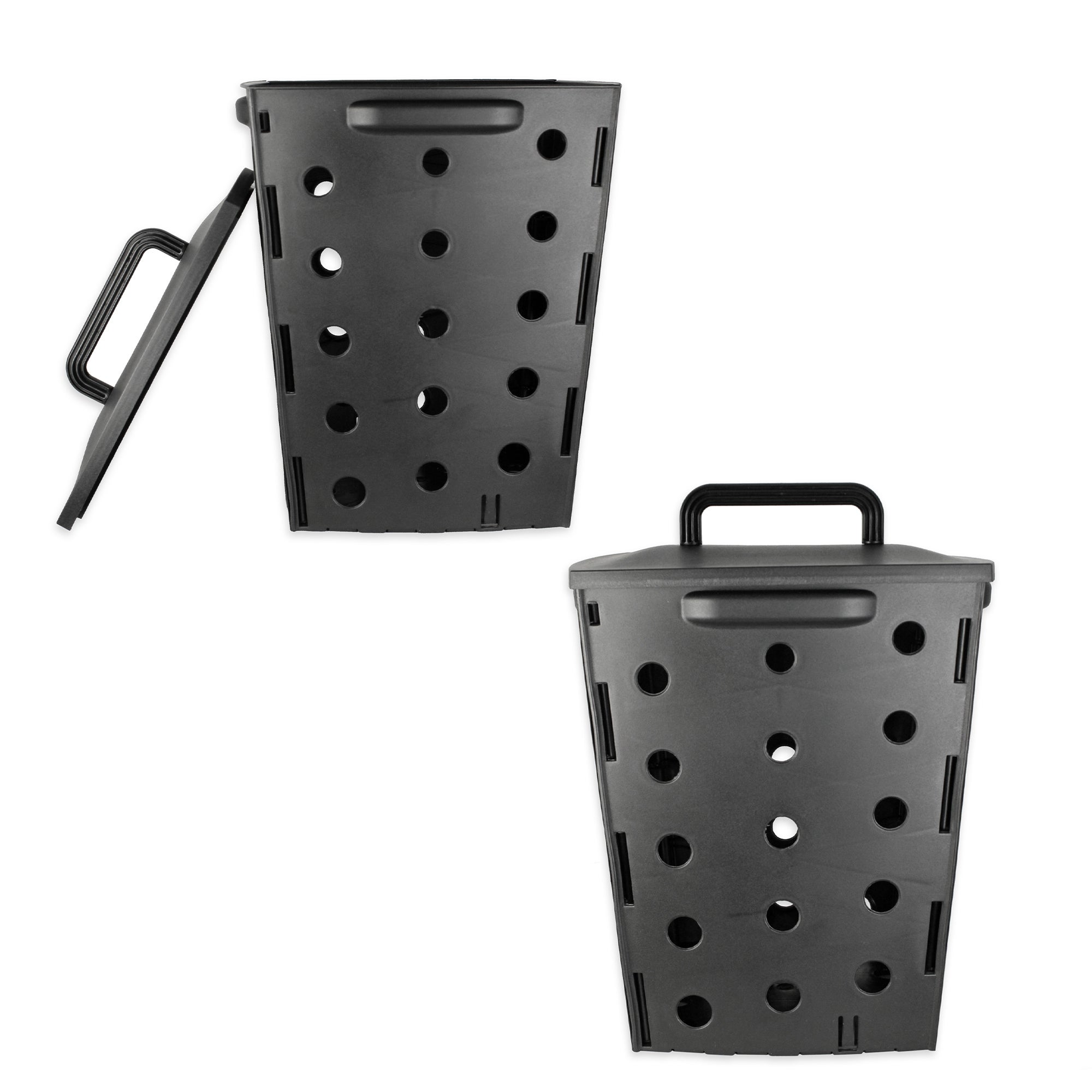 Composteur de Jardin enterrable 17 L - Bac à Compost en Plastique avec Couvercle - Lombricomposteur pour Déchets organiques et Engrais - 4
