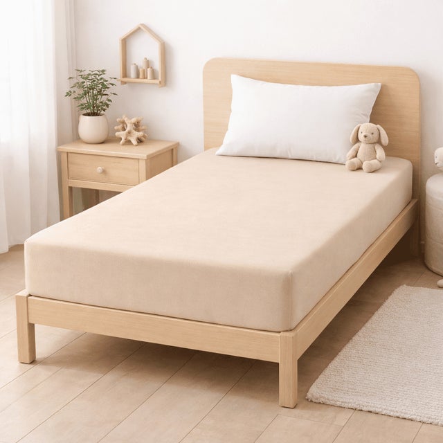 Drap-housse Enfant Beige Lit de 90cm Donegal Collections