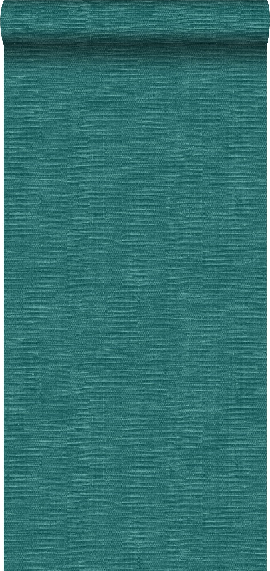 Tapeta gładka tekstura lnu petrol blue - 53 cm x 10.05 m - ESTAHOME