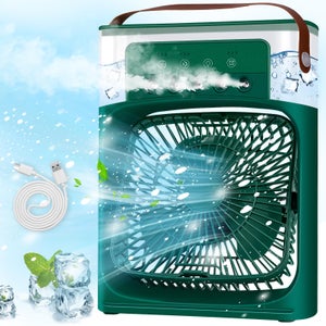 Climatiseur Portable Mignon - Mini Ventilateur Avec Réservoir D'eau 270ml, 3 Vitesses, Idéal Pour Bureau Et Extérieur