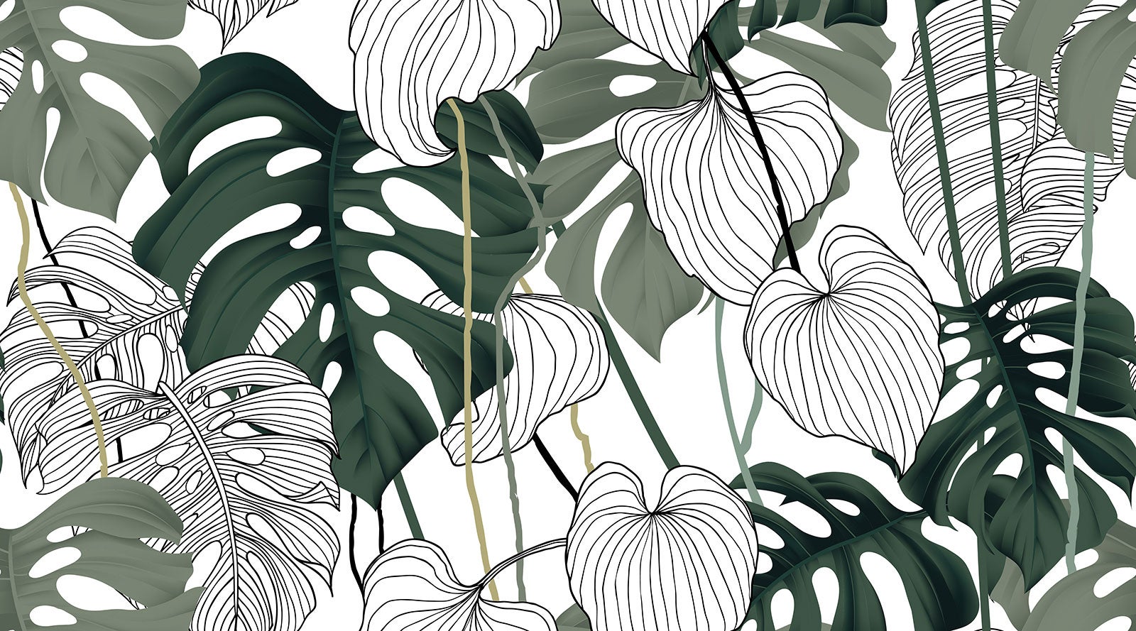 Crédence adhésive sticker décoratif pour cuisine - Fleurs tropicales - Adhésif MAT - 50x90 cm - 2