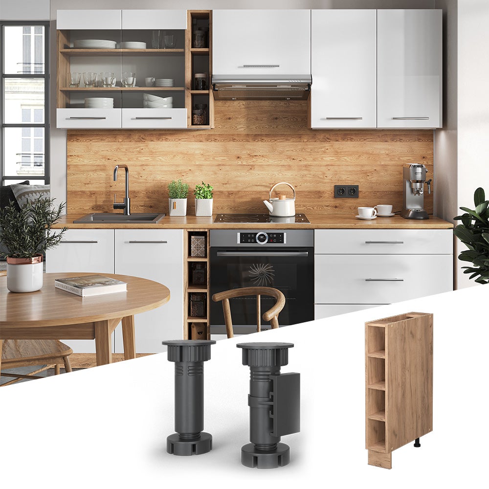 Vicco Etagère de cuisine Fame-Line, Chêne de force doré, 15cm sans PT - 2