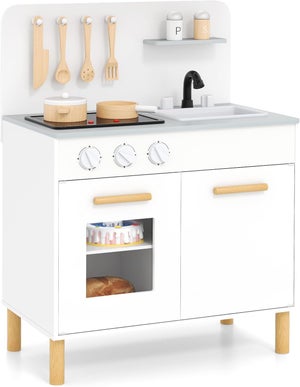 Cucina Giocattolo Per Bambini 65 Cm - Fornello Con Luci E Suoni Lavello Funzionante Accessori Inclusi 3 Anni