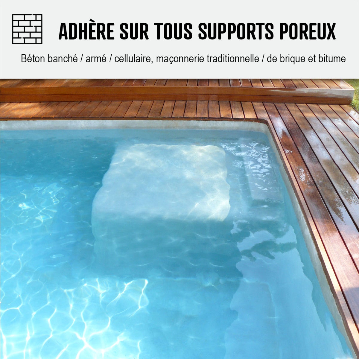 Enduit piscine, enduit de cuvelage, enduit hydrofuge pour étanchéité piscine - 25 kg Blanc - ARCANE INDUSTRIES - 2