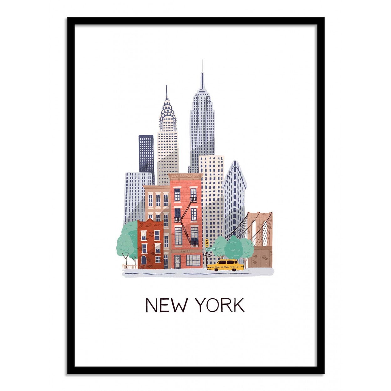 Affiche Murale Midtown New York Par Dominique Obadia 30x30 Cm