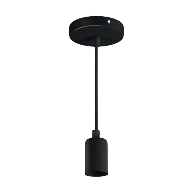 Lampa wisząca minimalistyczna czarna reflektorek na przewodzie do kuchni jadalni 1xE27 40W UNO Struhm