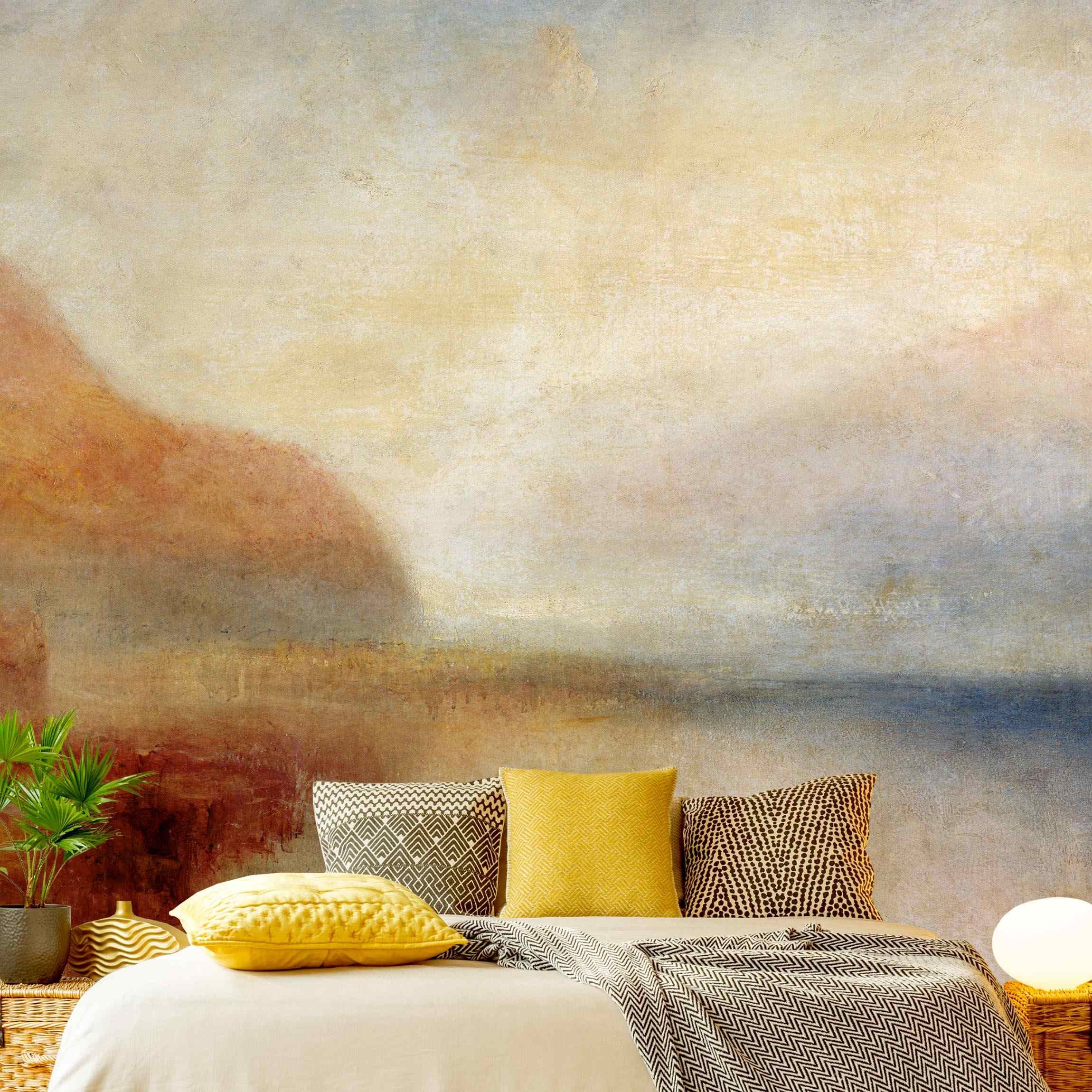 Papel de parede mural de parede William Turner arte da natureza 278 - Sala quarto cozinha hall de entrada - Tnt 192 x 192 cm Smart - 4
