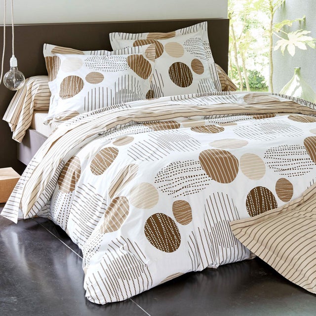 Taie volant BAXLEY 65x65 beige en coton