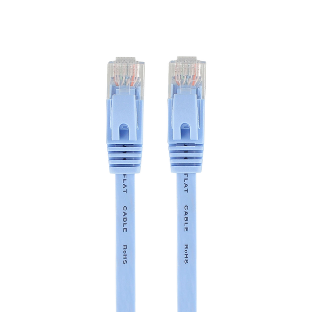 Câble réseau/ethernet Plat RJ45 LAN mâle/mâle Cat6 bleu avec blindage UTP 2 mètres - SEDEA - 913073