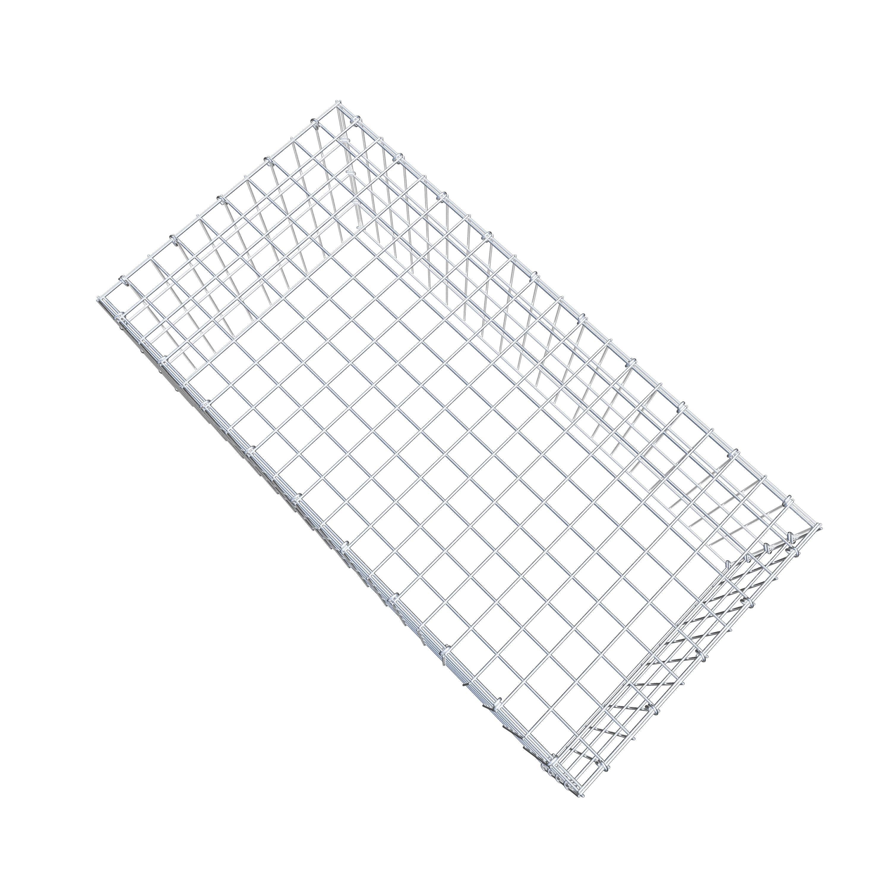 Gavión para apilar en acero galvanizado 100x40x50cm (LxAxP), malla 5 x 10cm, Anillo en C, sin rejilla inferior - 8