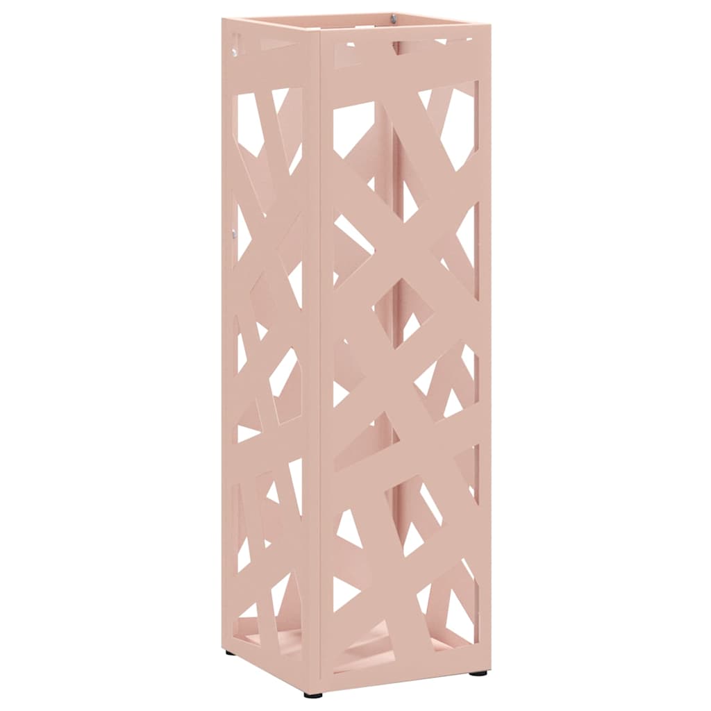 Porte-parapluie rose 15,5 x 15,5 x 49 cm acier - 2