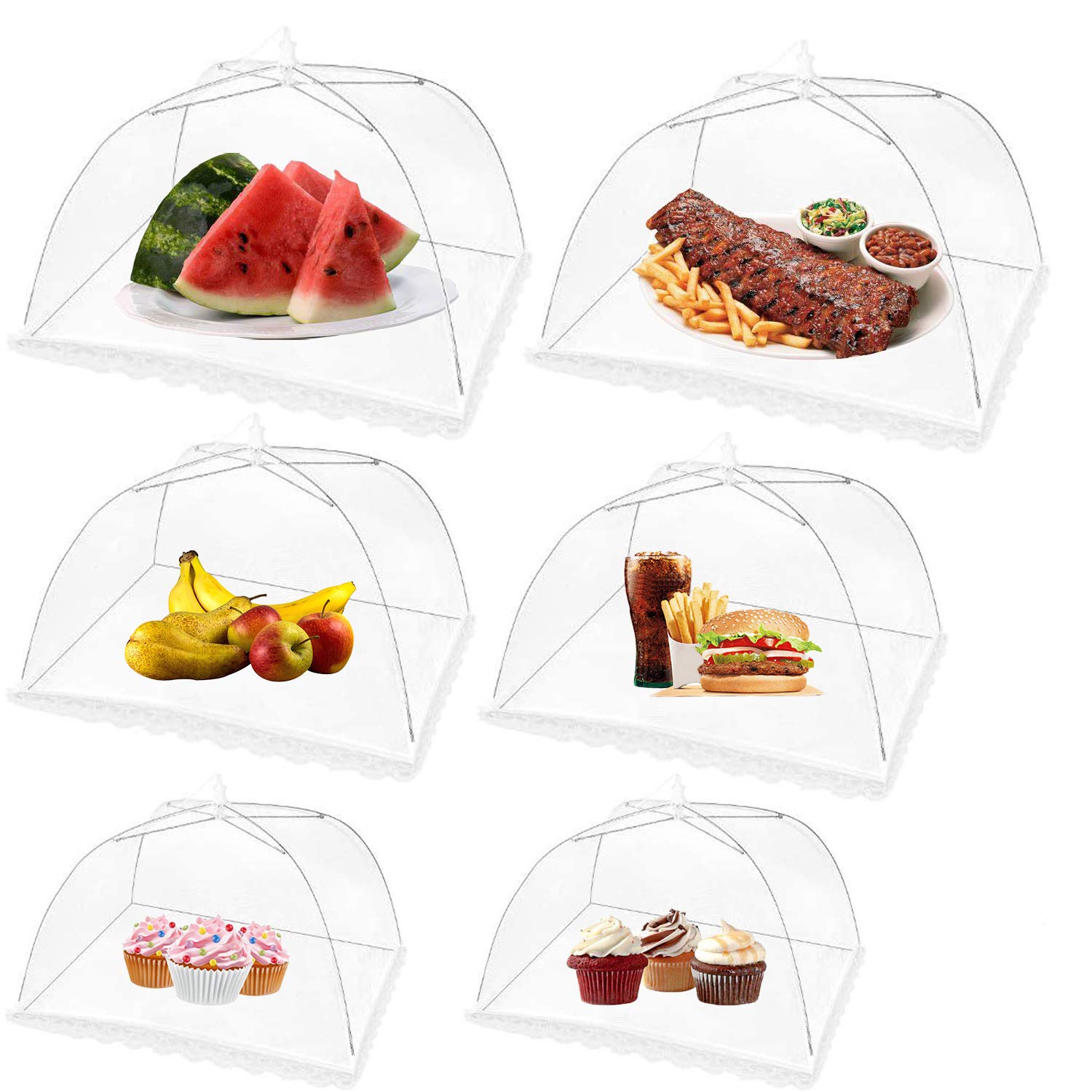 Siatkowy koc spożywczy mieszany rozmiar Pop Up składany parasol namiotowy wielokrotnego użytku