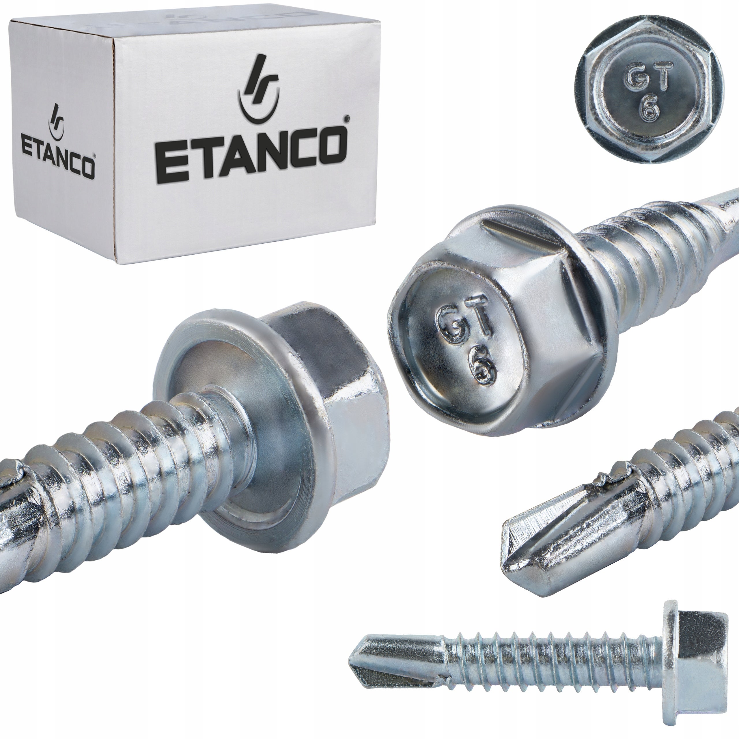 Wkręty samowiercące Etanco GT6 ocynkowane bez podkładki 6,3x32 mm 250szt