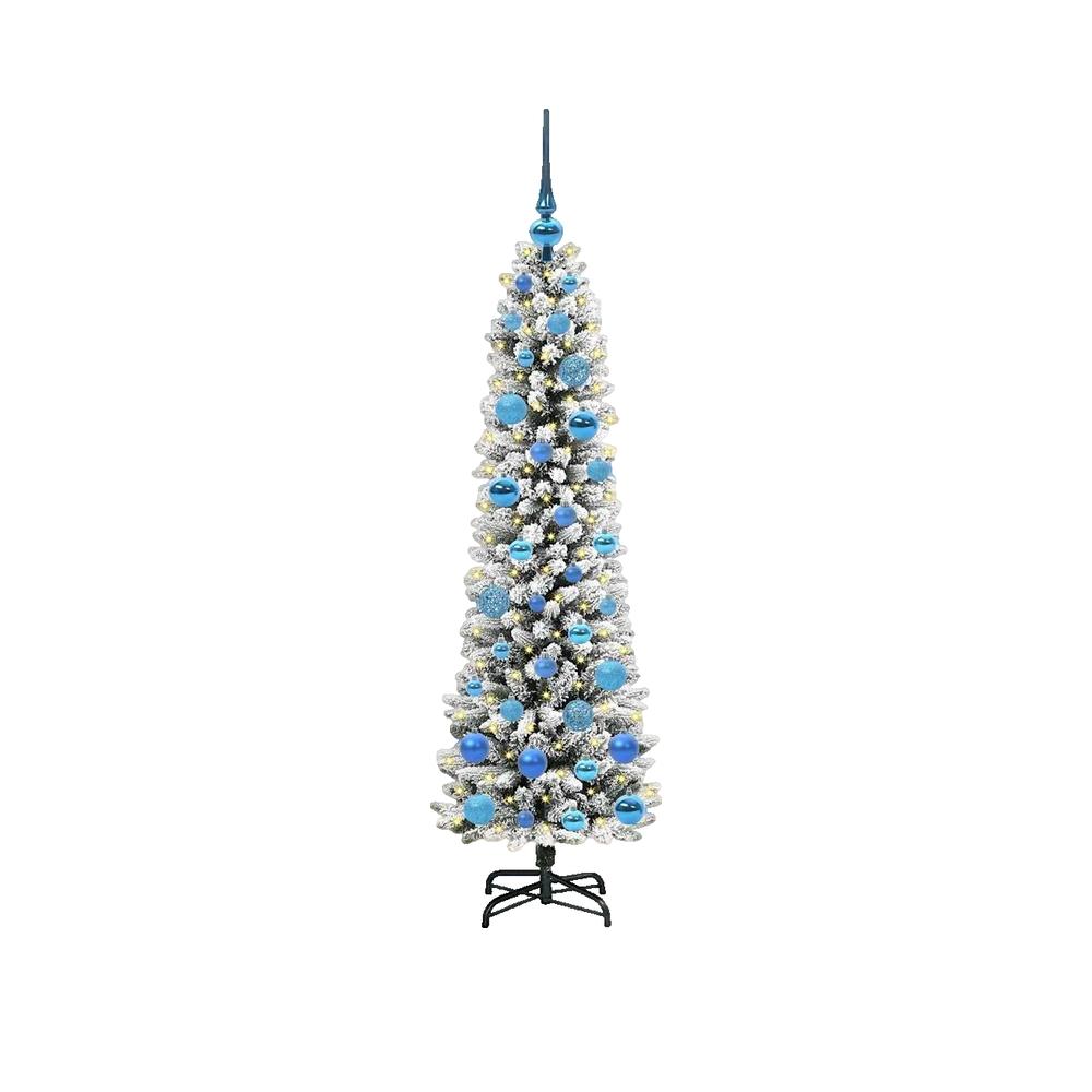 Sztuczna choinka vidaXL Nowoczesna 150 cm z ciepłymi LED