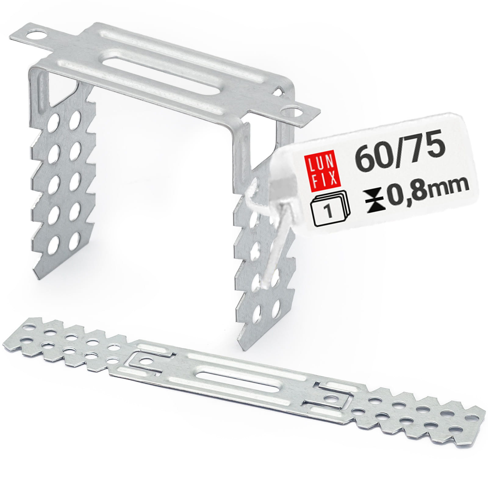 Wieszak do sufitów podwieszanych płaski 60x75 0,8 mm 1szt.