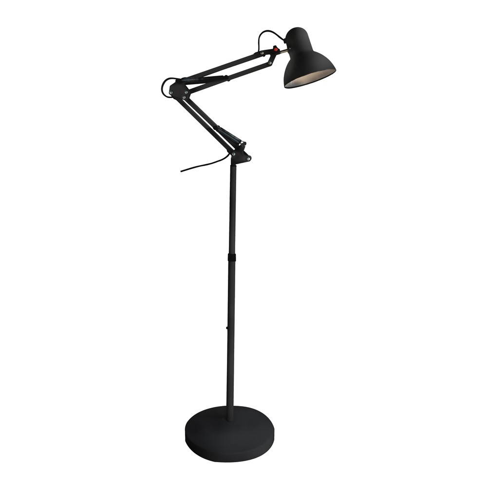 Avati przegubowa lampa podłogowa z czarną metalową strukturą ø28,5cm 1xE27