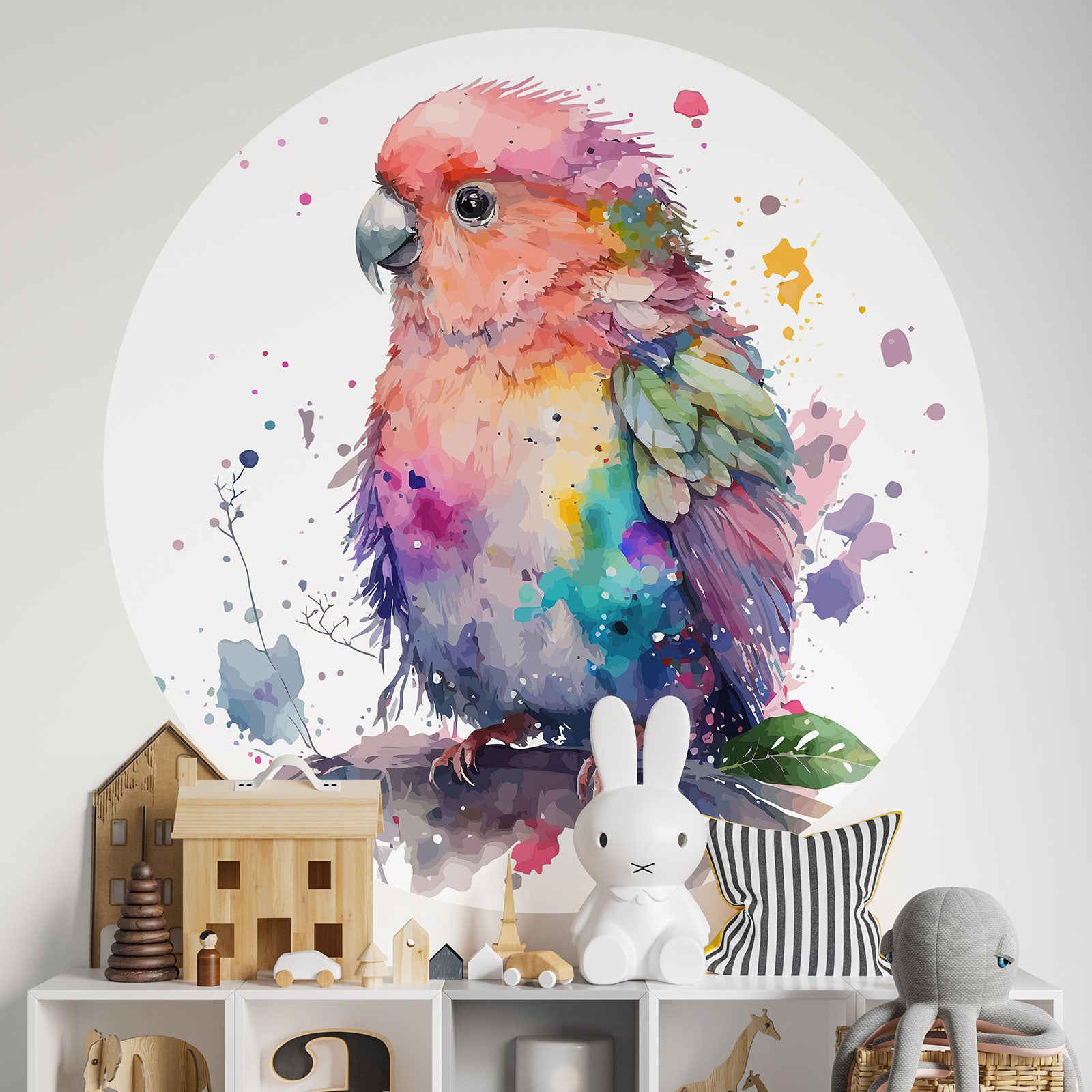 Sticker mural rond / cercle Enfants - Girafe 3617689818054 - Adhésif