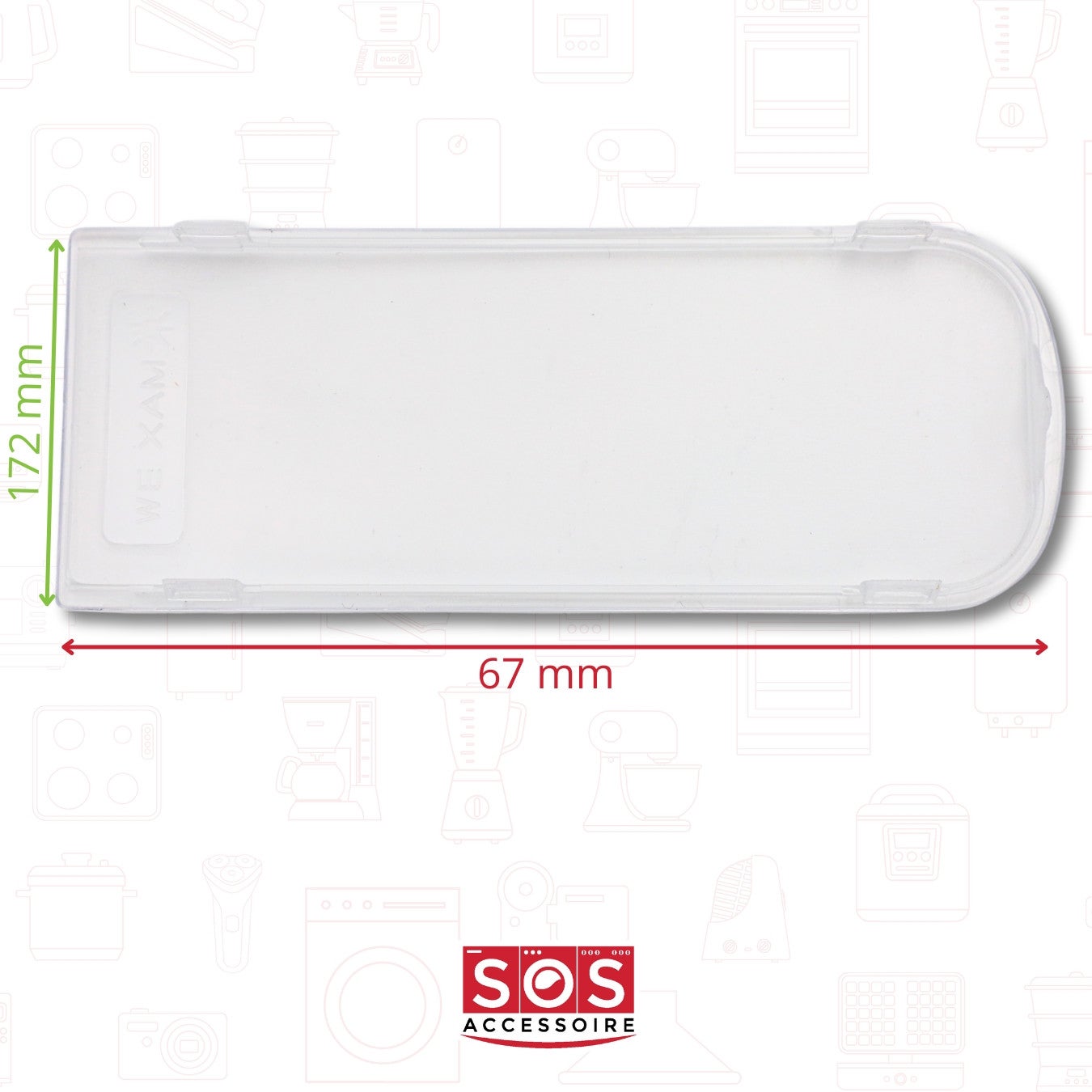 Diffuseur De Lumière Pour Hotte Whirlpool – Cache Lumineux – Neuf – MPN 482000008881