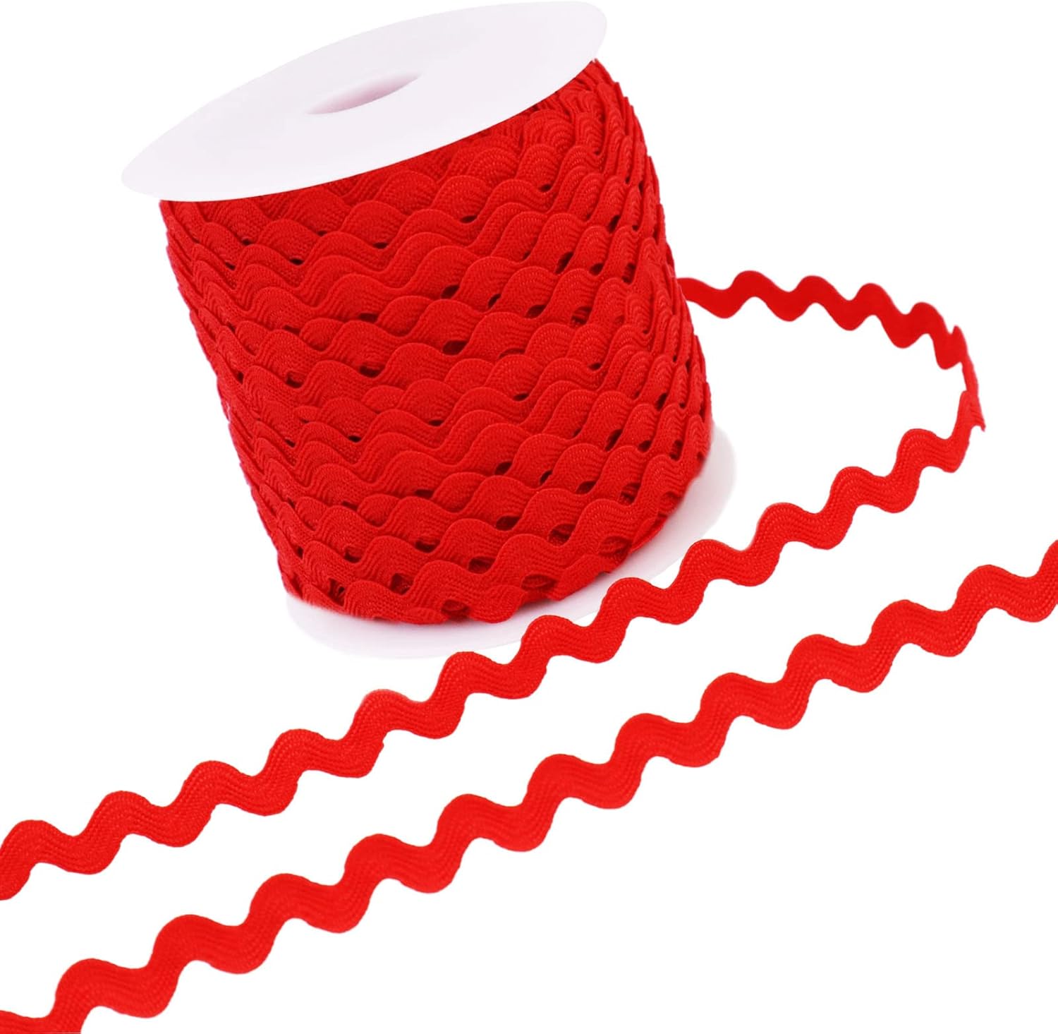 25mX5mm Rick Rack Trim Wavy Bending Ribbon Dark Red RIC Rac Fringe Trim ...