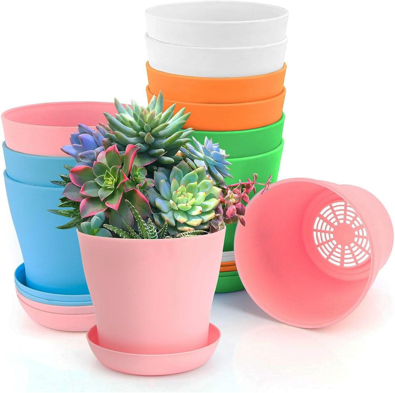 Petits Pots De Fleurs En Tissu Sia, Blancs, Décoration Florale - Occasion