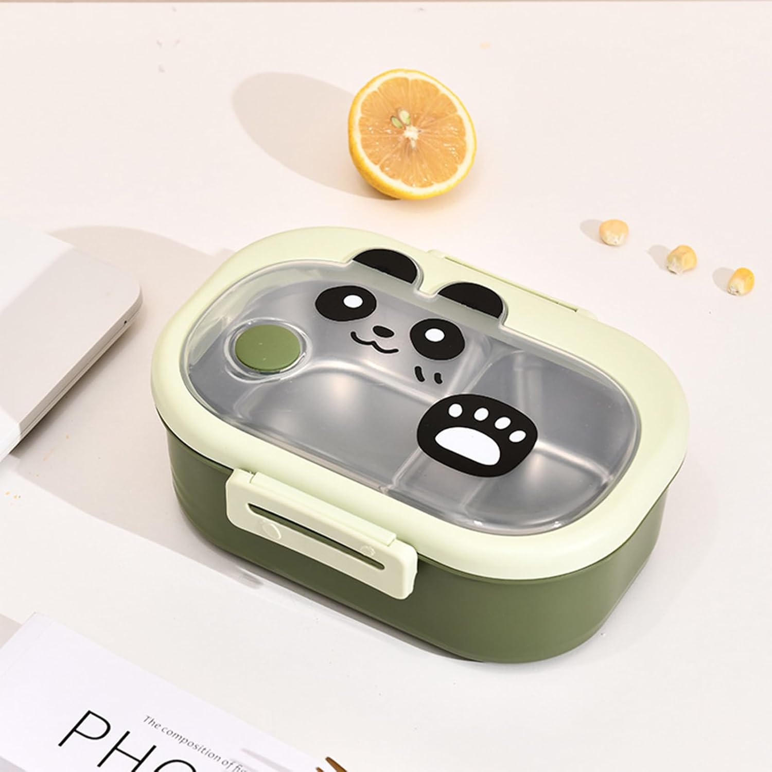 Récipient pratique Boîte de rangement Bentos isolée avec séparateurs. Boîte à lunch pratique pour l'extérieur et les voyages. Boîte à bentos avec sépa - 3