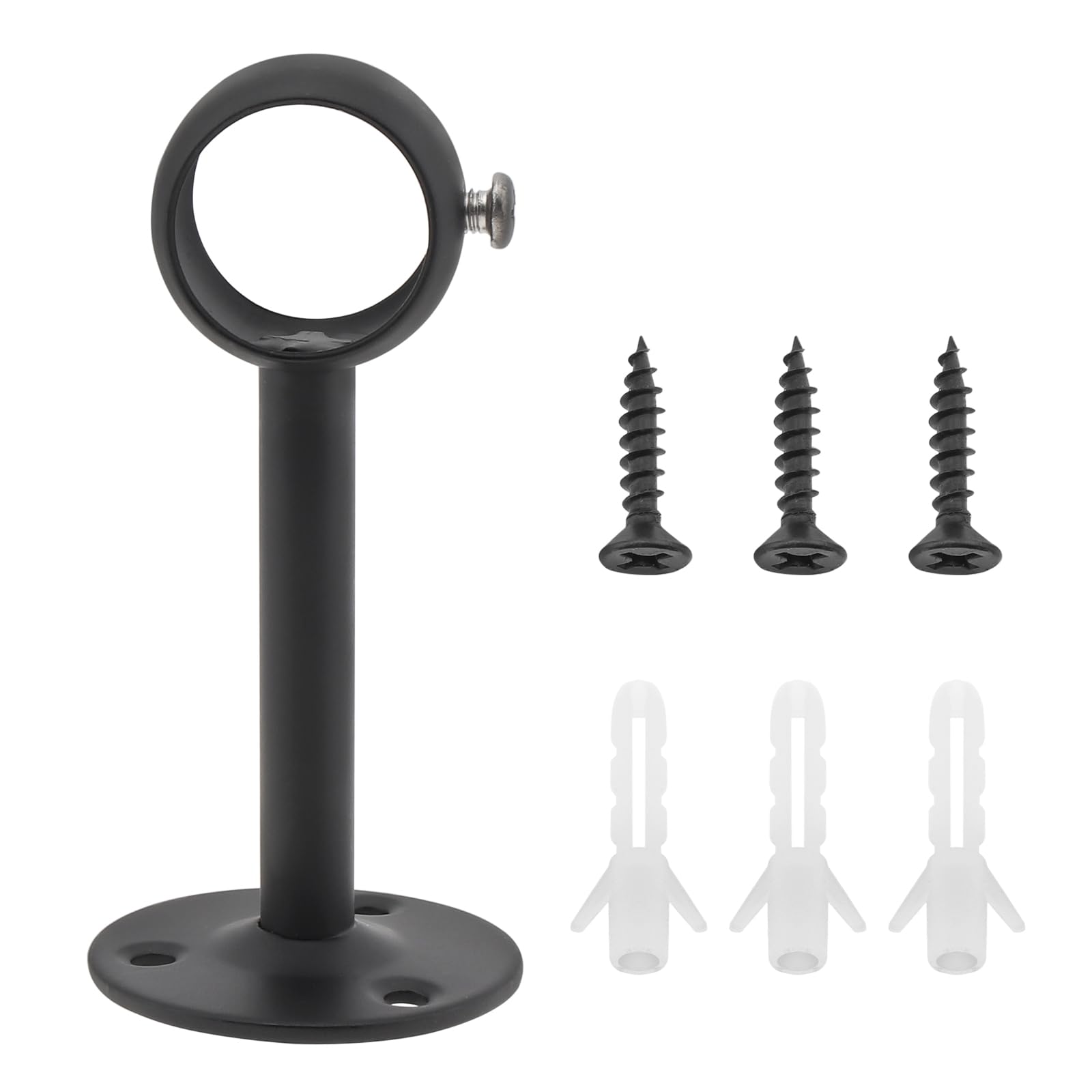 4 pièces Acier inoxydable Robuste Support de tringle à rideau pour plafond pour tringles à rideaux de 25 mm (4, 25MM) - 2