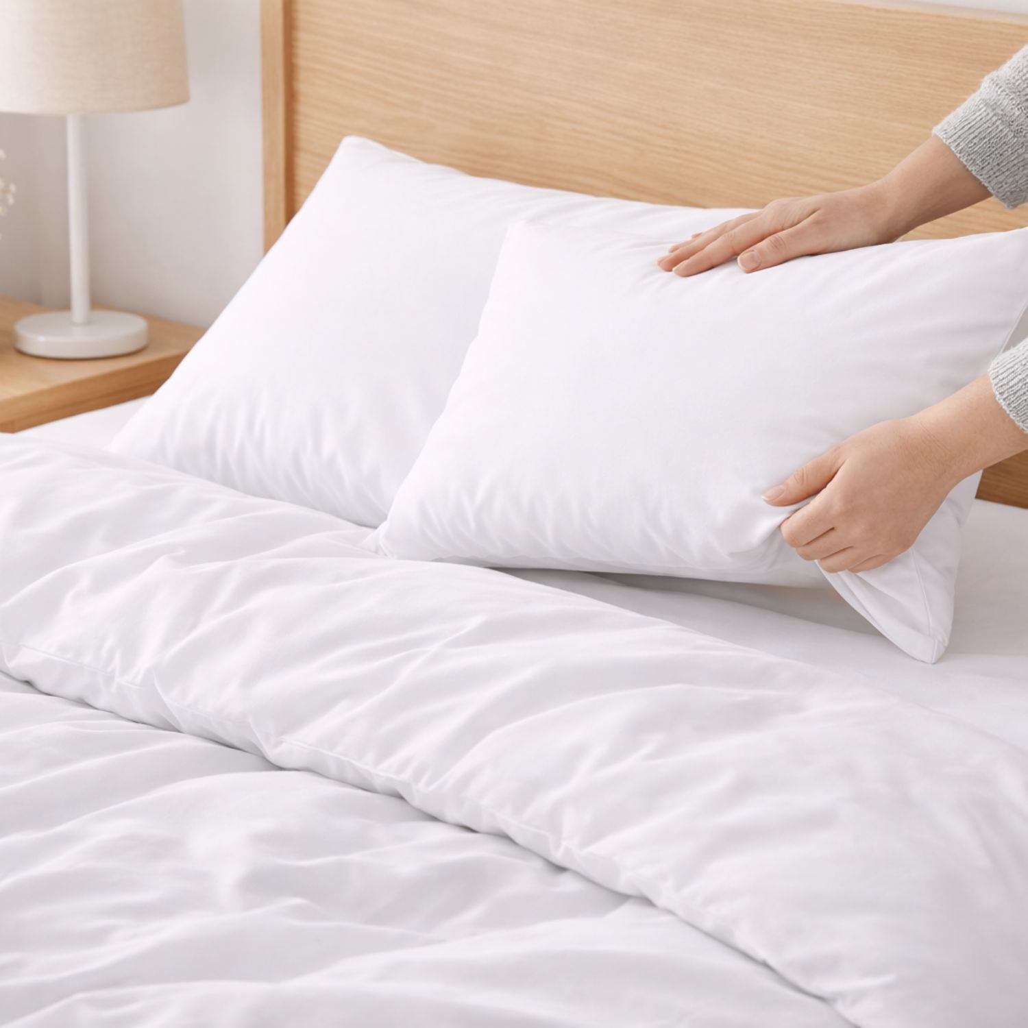 Pack 2 Fundas Almohada Blanco 75cm - 100% Algodón - Donegal Collections - 2