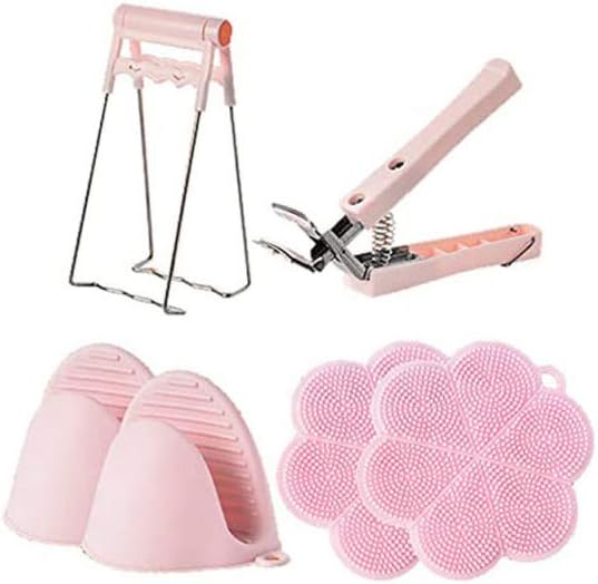 Ensemble de 4 Anti-BrûLures - Pinces à Bol, Support de Casserole en Silicone, PoignéEs de Ensemble de 4 Anti-BrûLures - Pinces à Bol, Support de Casserole en Silicone, PoignéEs de