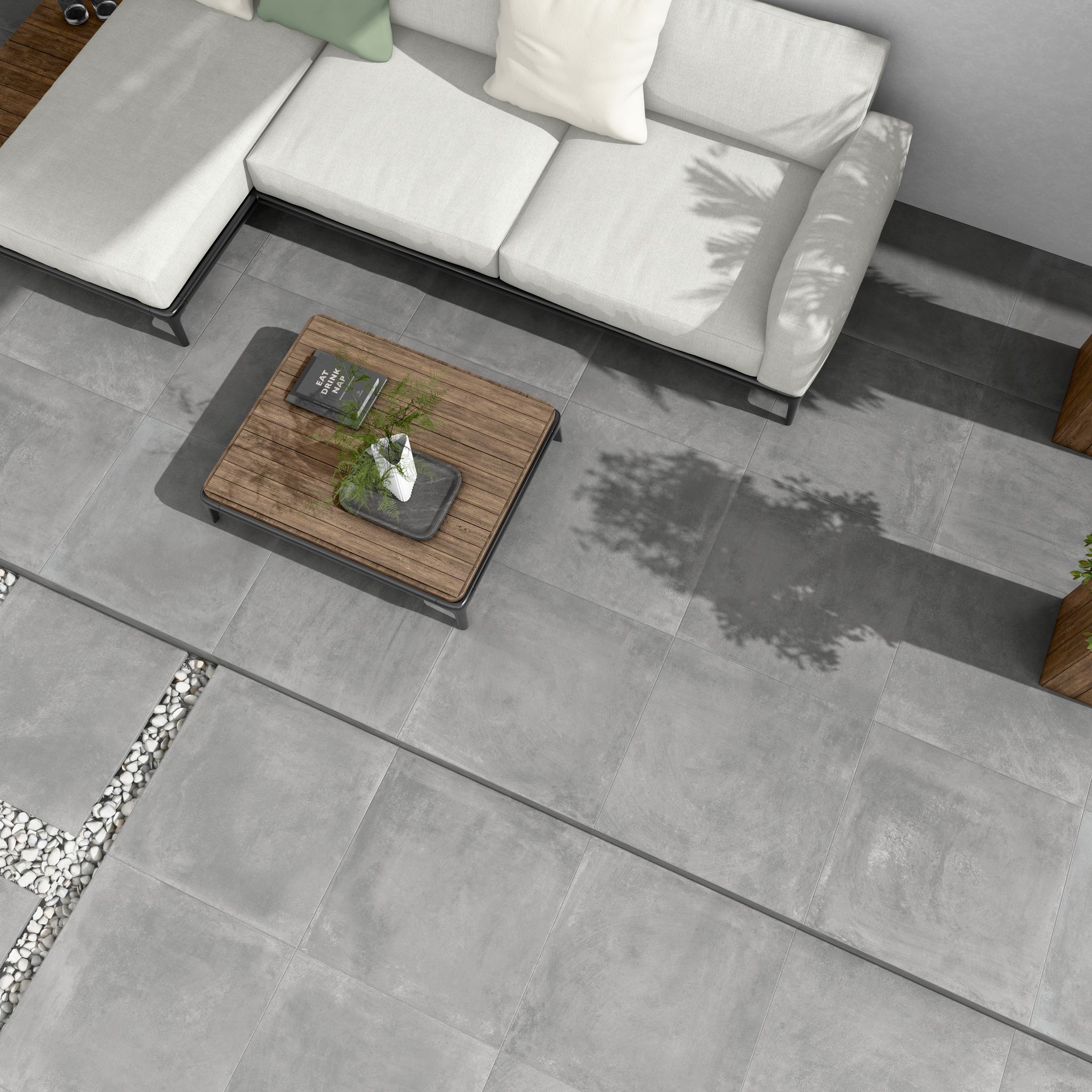 Dalle extérieure GRISE l.60xL.60 cm - Epaisseur 20 mm - 4