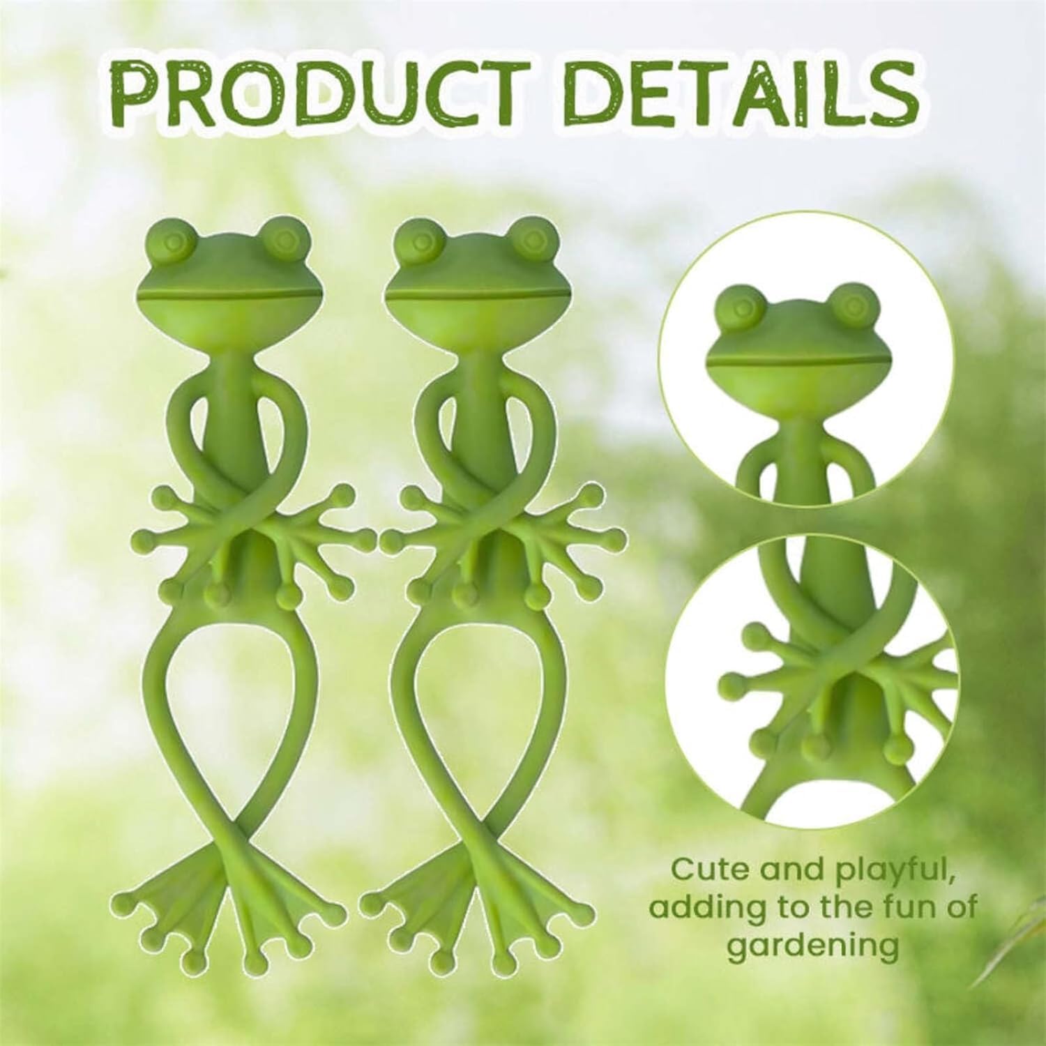 10 tuteurs pour plantes grimpantes en forme de grenouille, attaches pour plantes grimpantes en forme de grenouille, fixations pour plantes grimpantes - 5