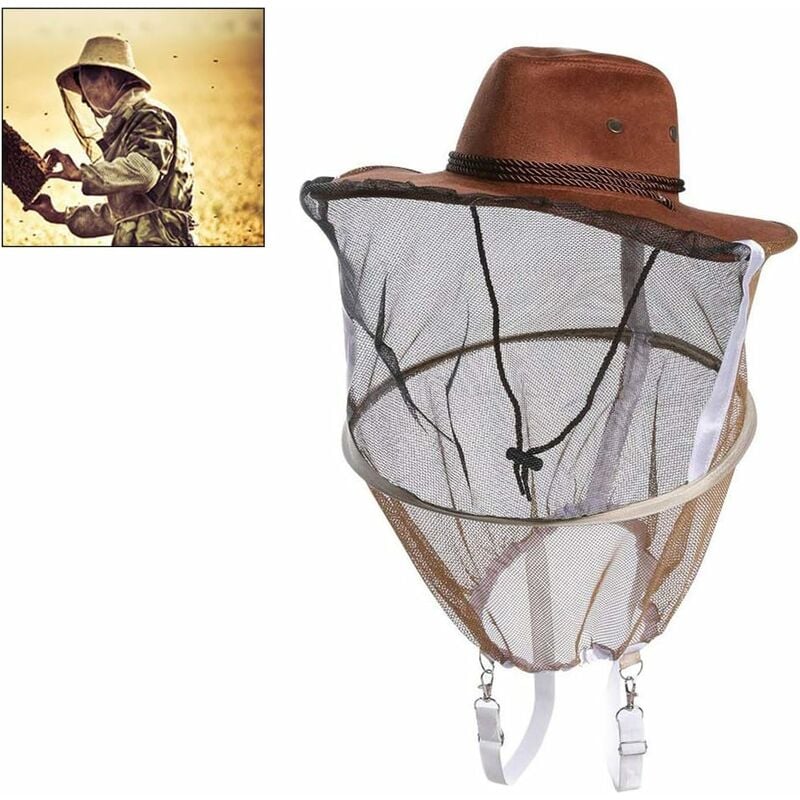 Chapeau Pliable Chapeaux Apiculture ZffXH - Avec Voile Et Moustiquaire | Lot De 2 Ou 6, Taille Unique Chapeau Moustiquaire Outdoor