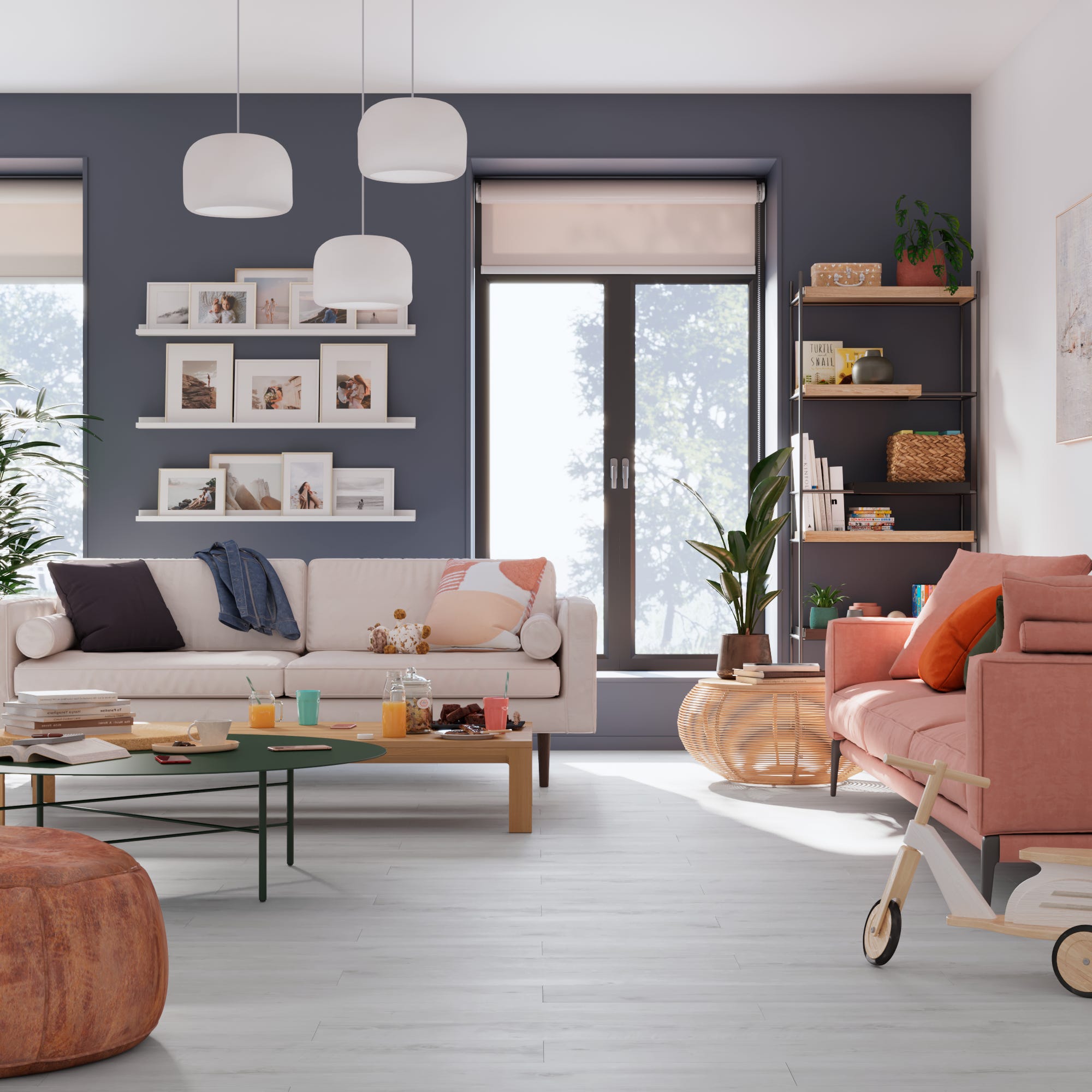 ARTENS - Sol PVC - Lames PVC adhésives BARMAH - FORTE - Effet Bois - Gris clair - Dimensions L.91,44 cm x l.15,24 cm - Epaisseur 2 mm - 2,23 m²/ 16 - 5