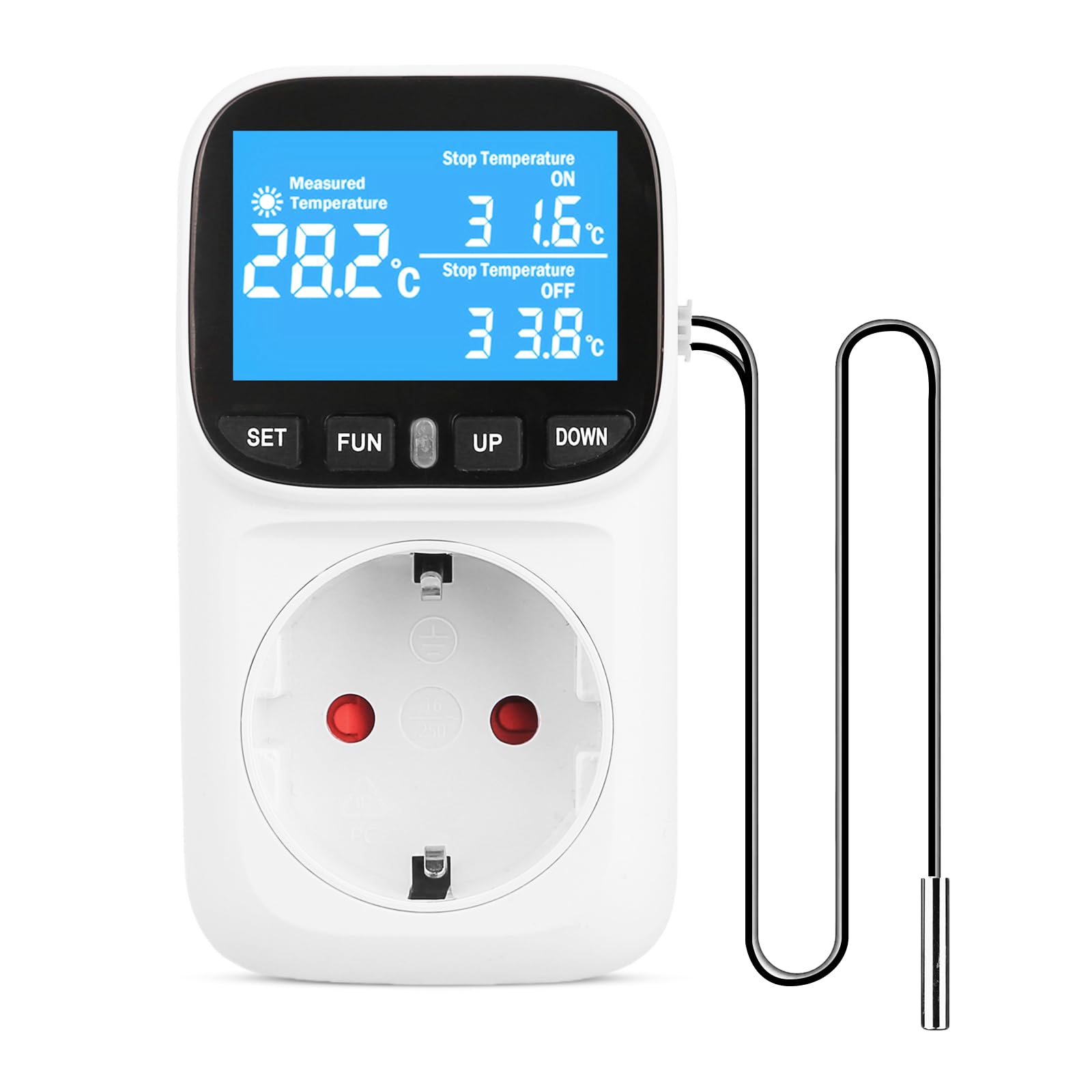 NTL2000A 10A 220VAC Termostato meccanico per riscaldamento con regolatore di temperatura ambiente per caldaia a gas (10-30 gradi)  1420