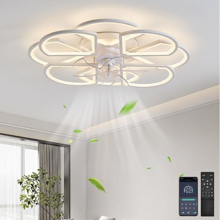 Ventilateur Plafond LED 30W Avec Télécommande – 3 Vitesses, Variation Lumière, Silencieux Cuisine & Chambre