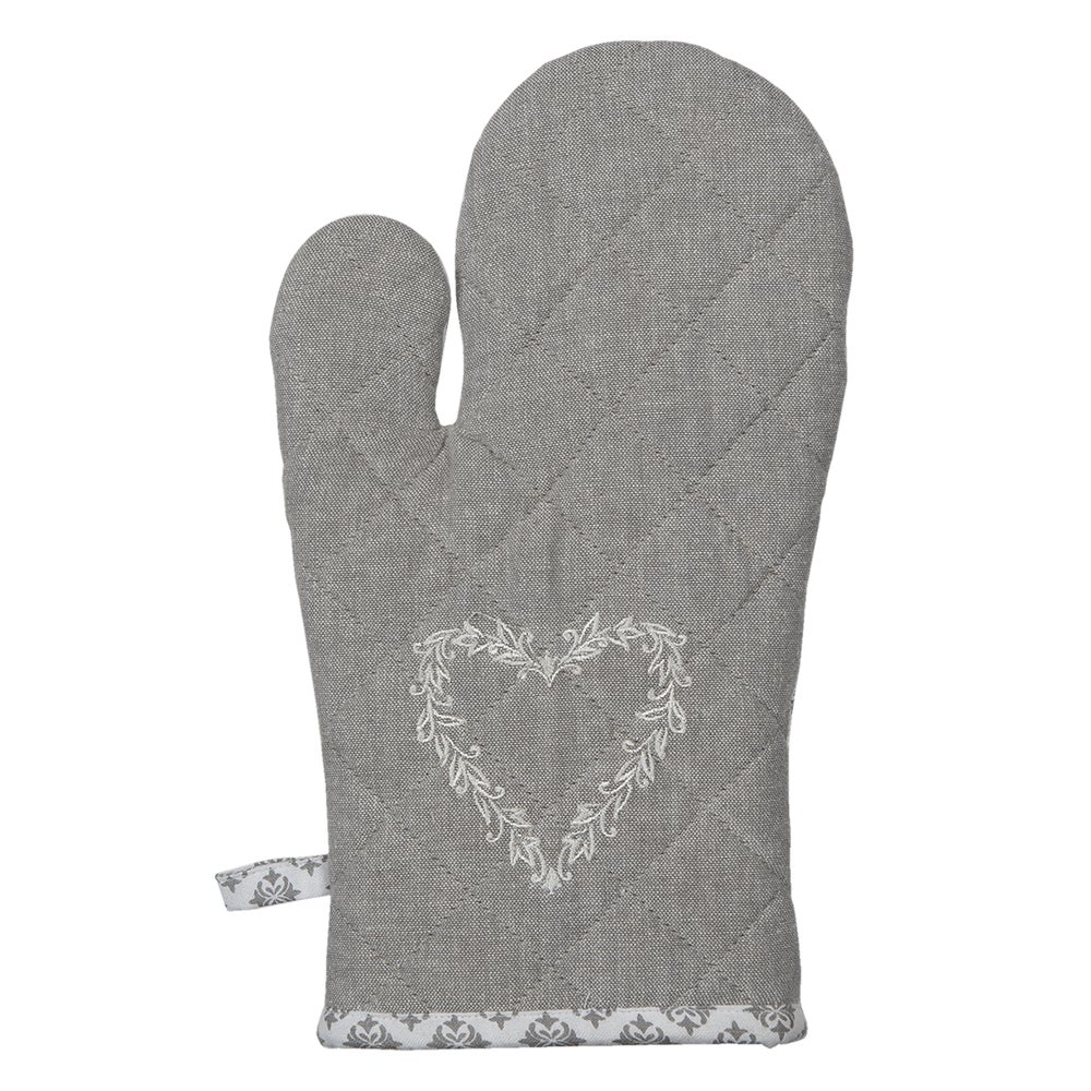 Guanto Da Forno CLAYRE & EEF In Cotone Beige Con Simpatico Coniglio E Pois, Stile Shabby Chic, 16x30 Cm - 6