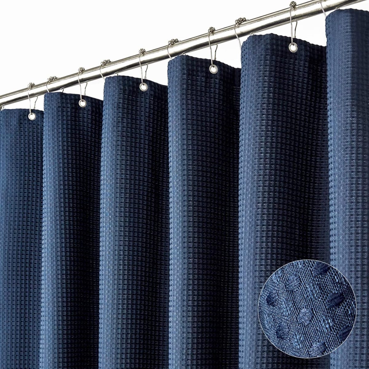 Rideau De Douche 100 X 180 Cm Tissu Gaufr Lest Pour Salle De Bain rideau-de-douche-100-x-180-cm-tissu-gaufr-lest-pour-salle-de-bain
