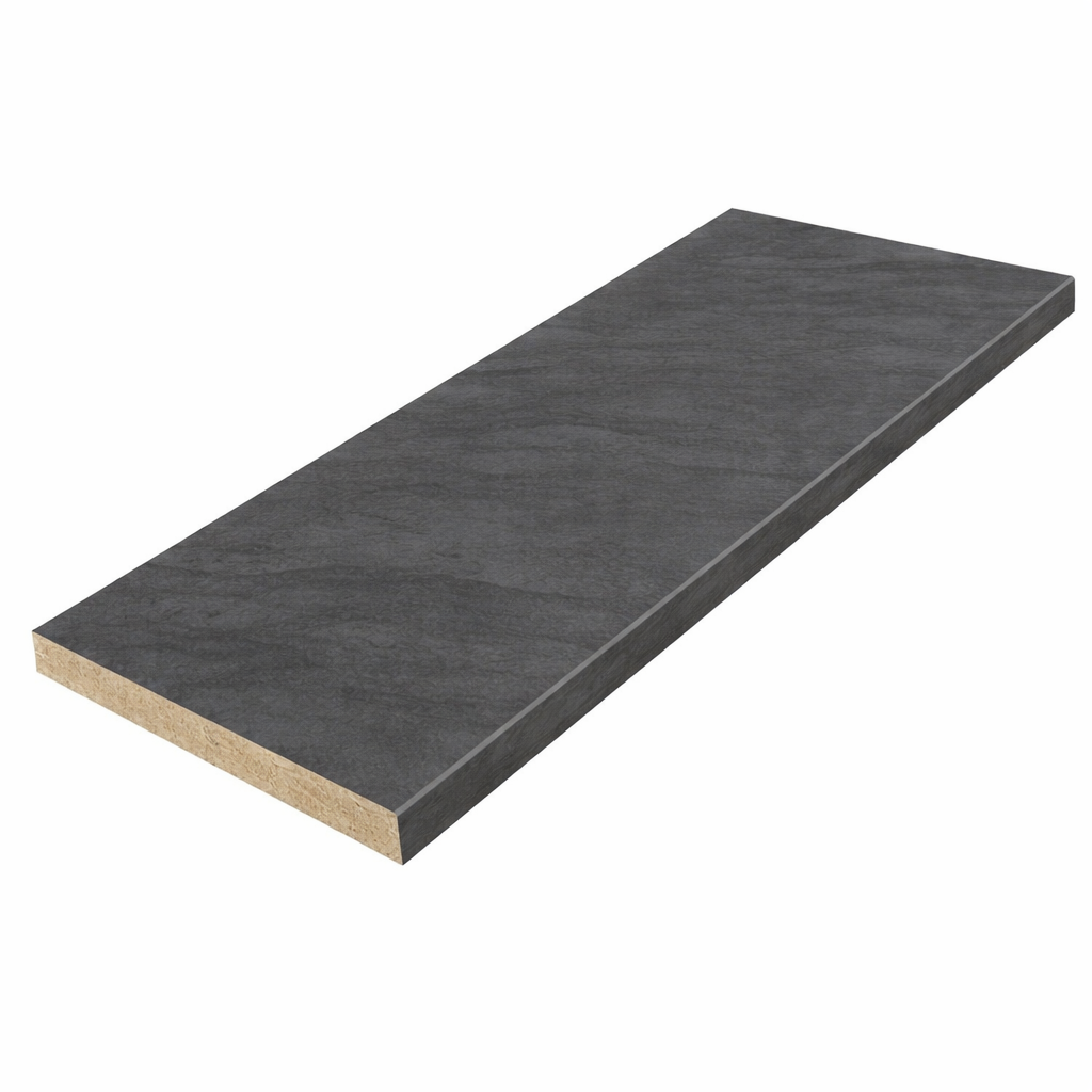Plan de travail stratifié CPL ardoise foncé 2770 x 640 x 38 mm - PEFC 75% - Gamme Essentiel - 2
