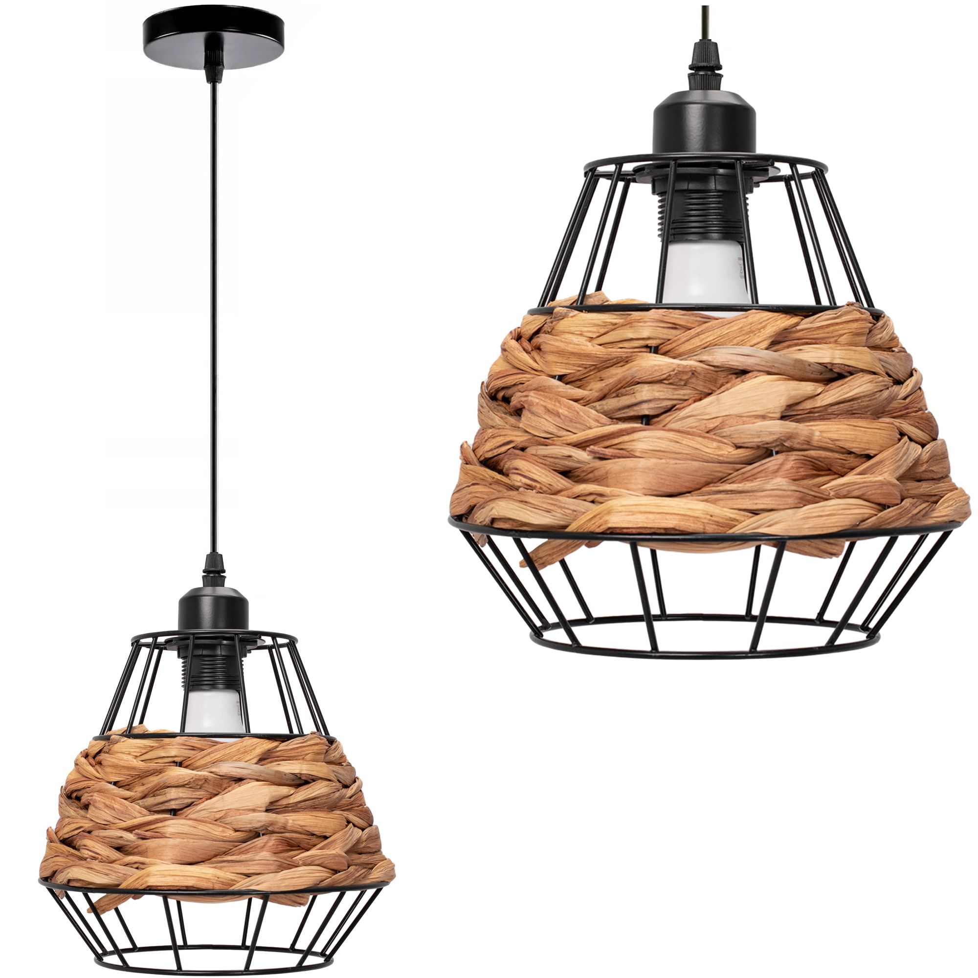 Lampa Sufitowa Wisząca Toolight App989-1Cp Czarny
