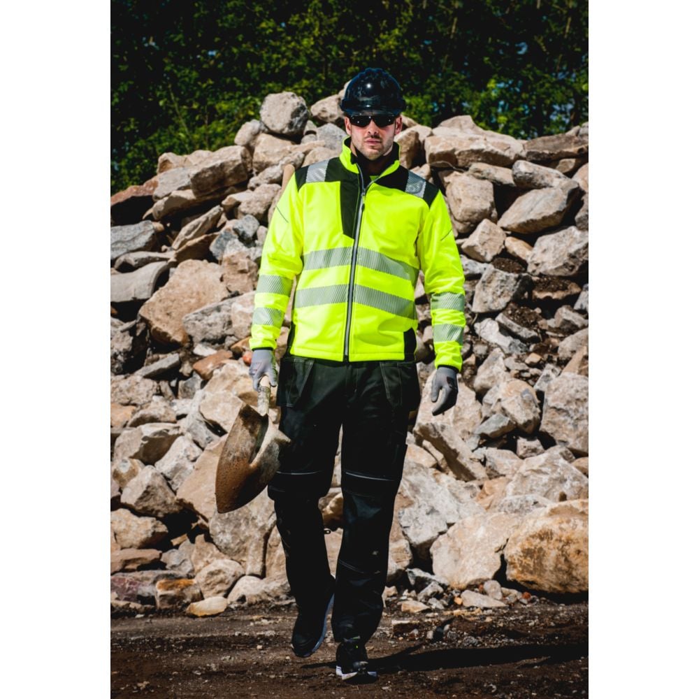 Veste de pluie softshell haute visibilité Portwest VISION Jaune / Noir L - 4