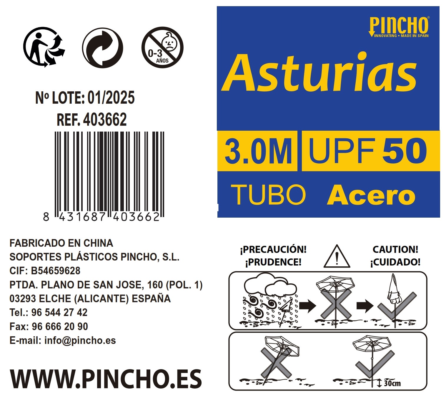 Sombrilla Terraza Exterior 3M – Parasol Grande para Jardín con Protección Solar UV50+, Apertura con Manivela - 7