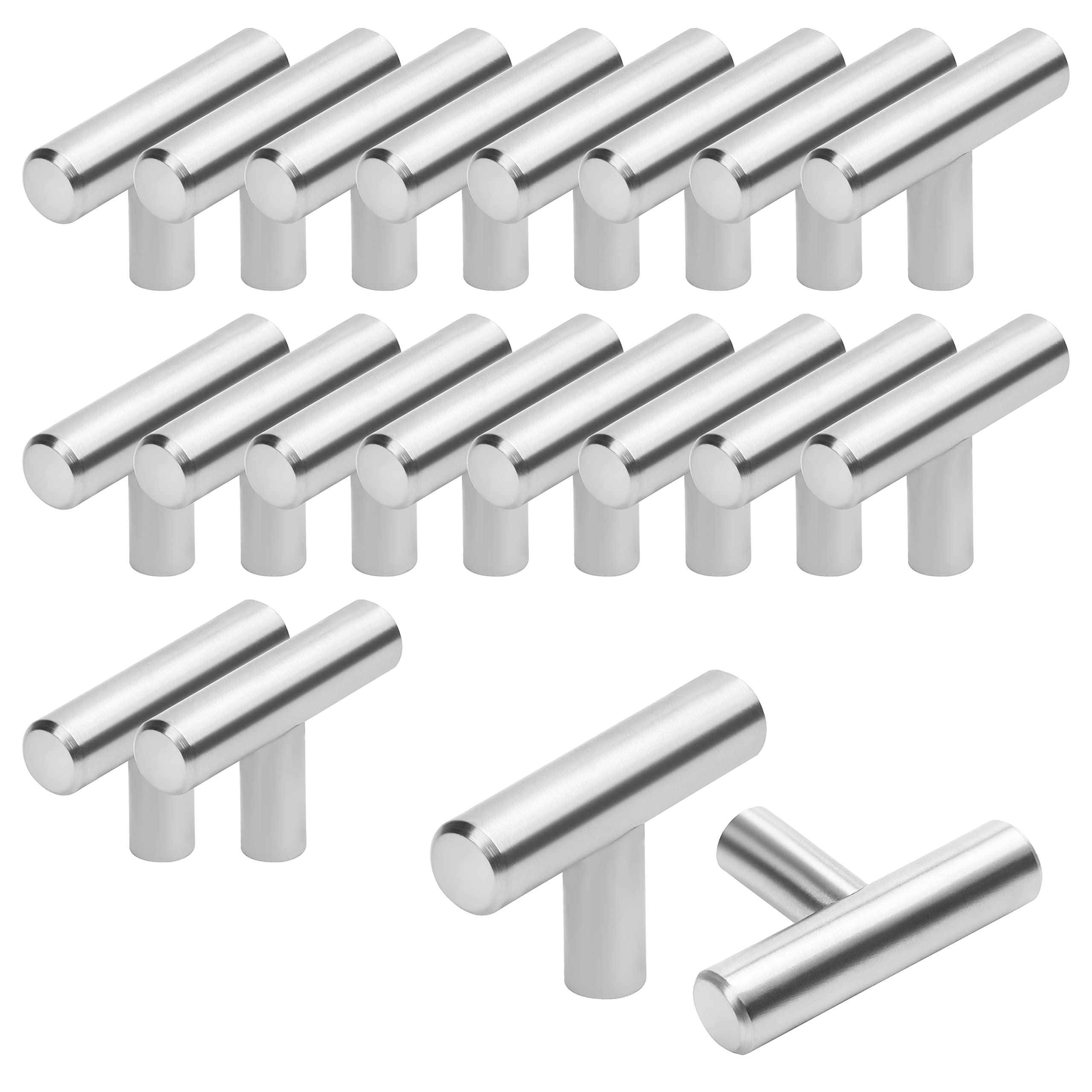 Zestaw 20 x Ø12 mm Gałki do szuflad Długość 50mm T- Bar Uchwyt kuchenny Meble Drzwi szafki ze stali nierdzewnej