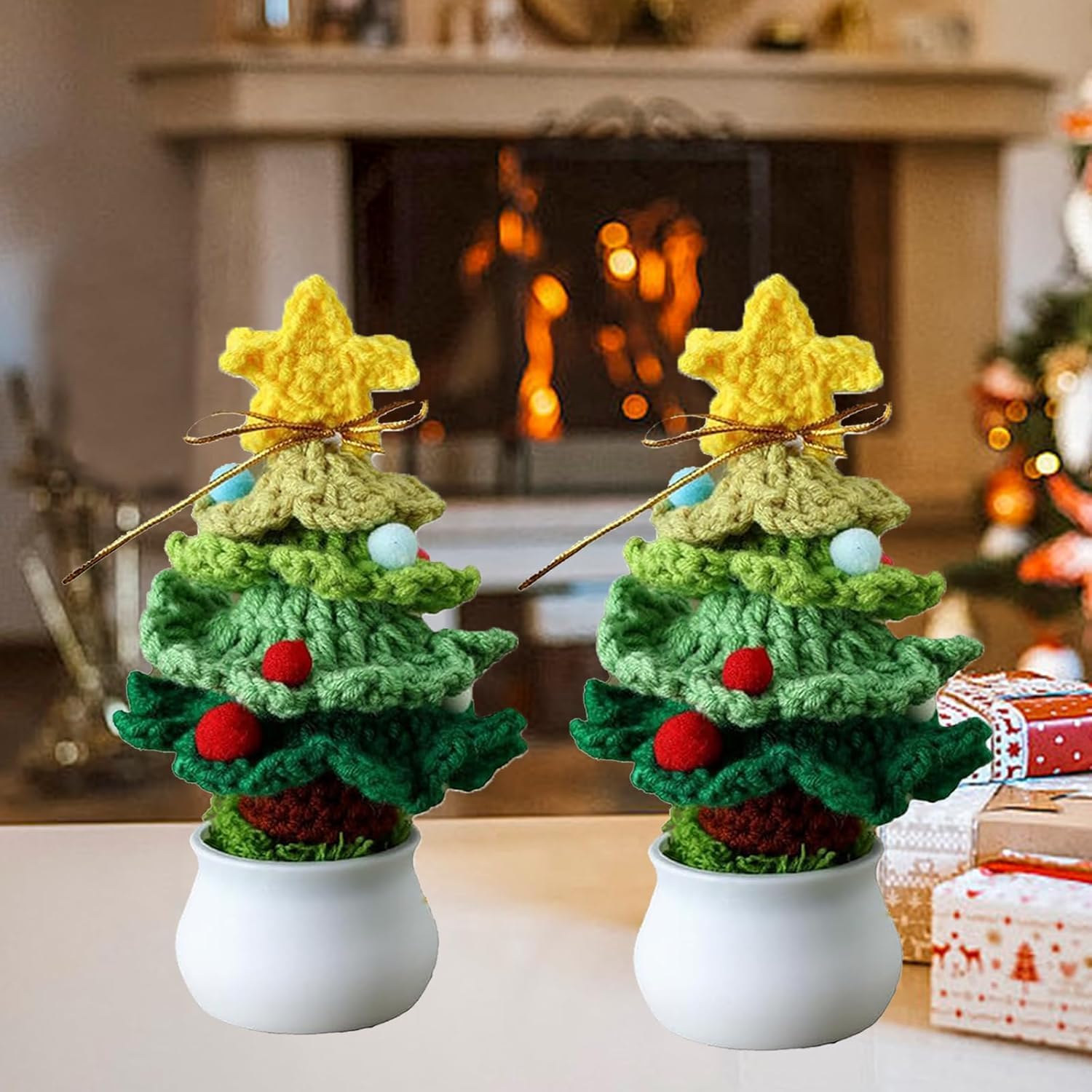 Sapin De Noël En Crochet | Décorations De Noël Tissées à La Main
