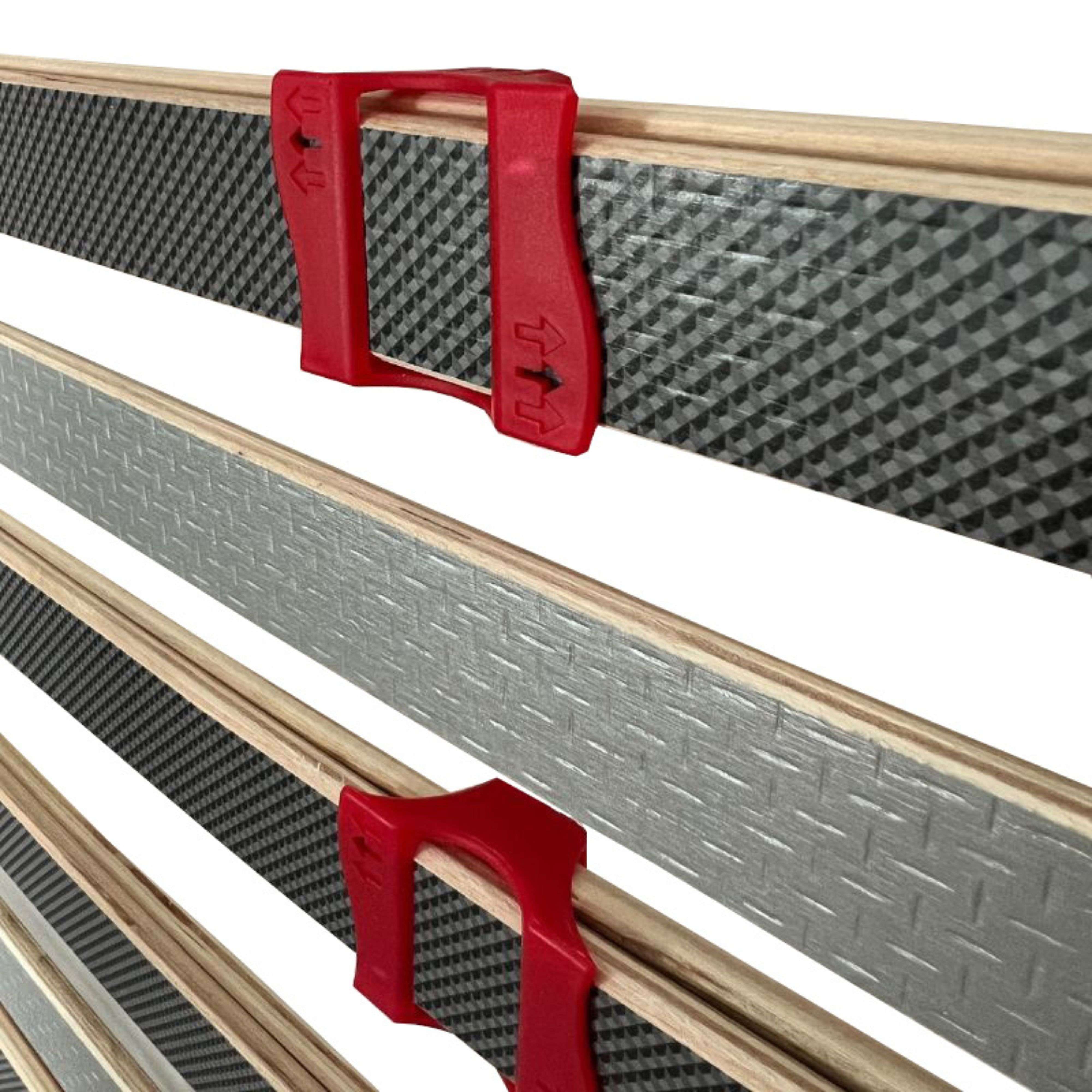 Somier 150x190 cm multiláminas, con 5 Patas, Reguladores Lumbares, Firmeza Adaptable, Tubo 40x30 mm, Laminas de Haya - 3